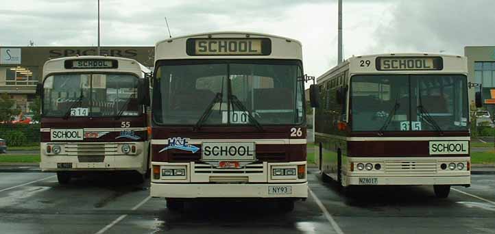 Howick & Eastern Hino RG197K CWI Ranger 2 26, Hino BX341 Hawke 55 and Isuzu LT11-1P CWI 29